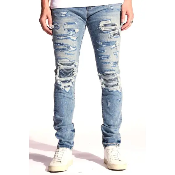 Embellish worrel rip & repair denim - DENIM