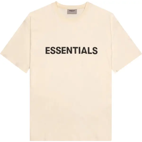 Essentials applique logo t-shirt (Cream) - T-SHIRT