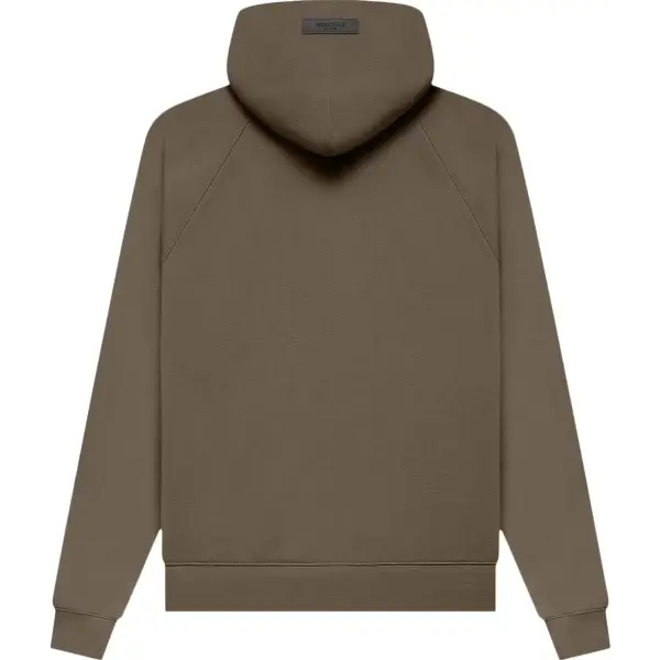 Essentials fear of god suede logo hoodie (Wood) - HOODIE