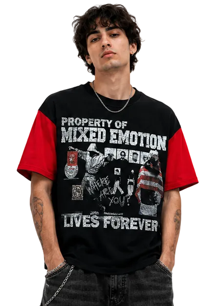 Mixed emotion fracture t-shirt by MIXED EMOTION
