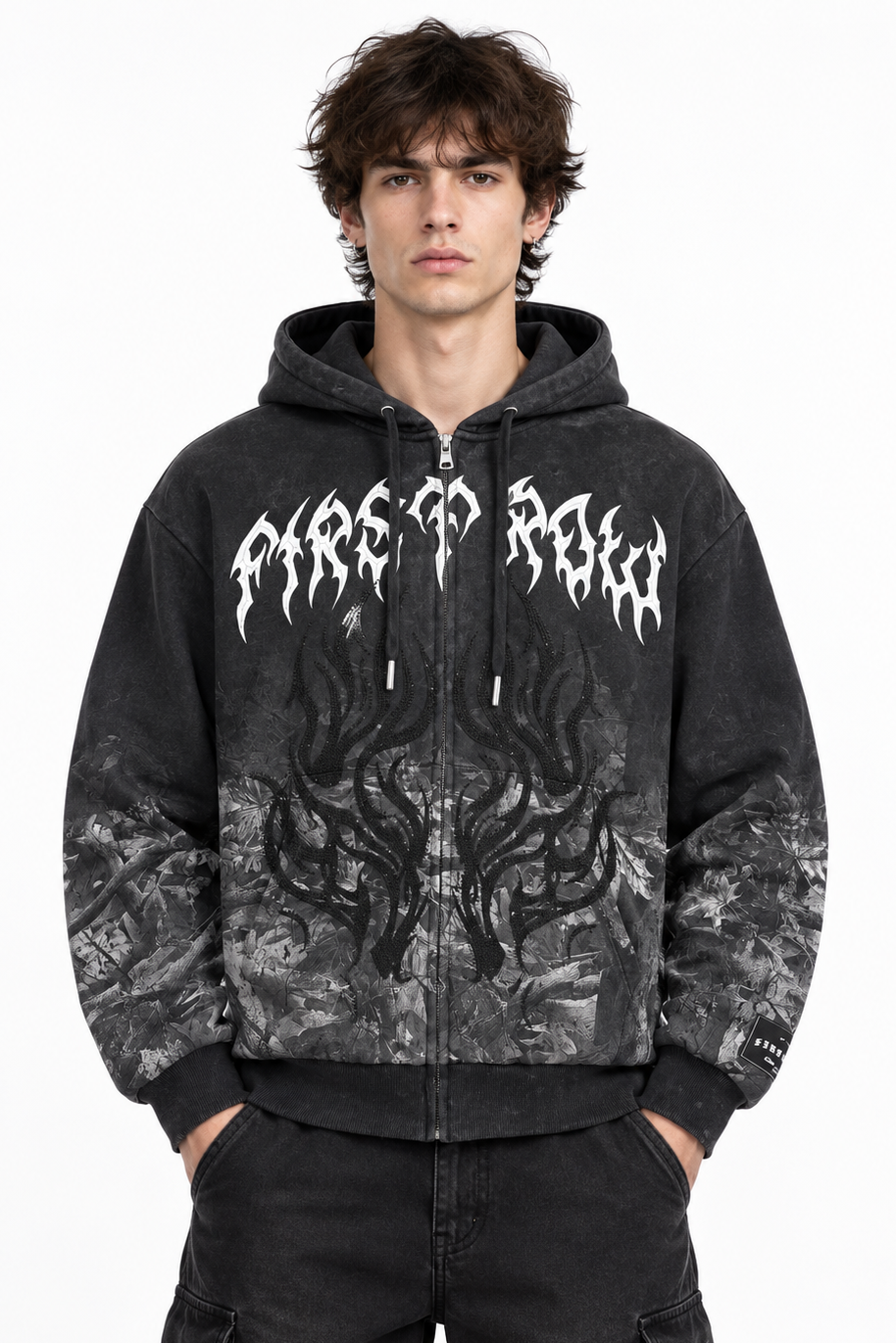 First row shadow worship flame ritual zip up hoodie by FIRST ROW