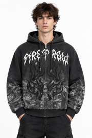 First row shadow worship flame ritual zip up hoodie by FIRST ROW