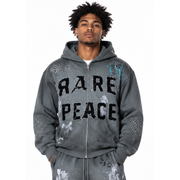 Rare peace distressed logo hoodie by RARE PEACE
