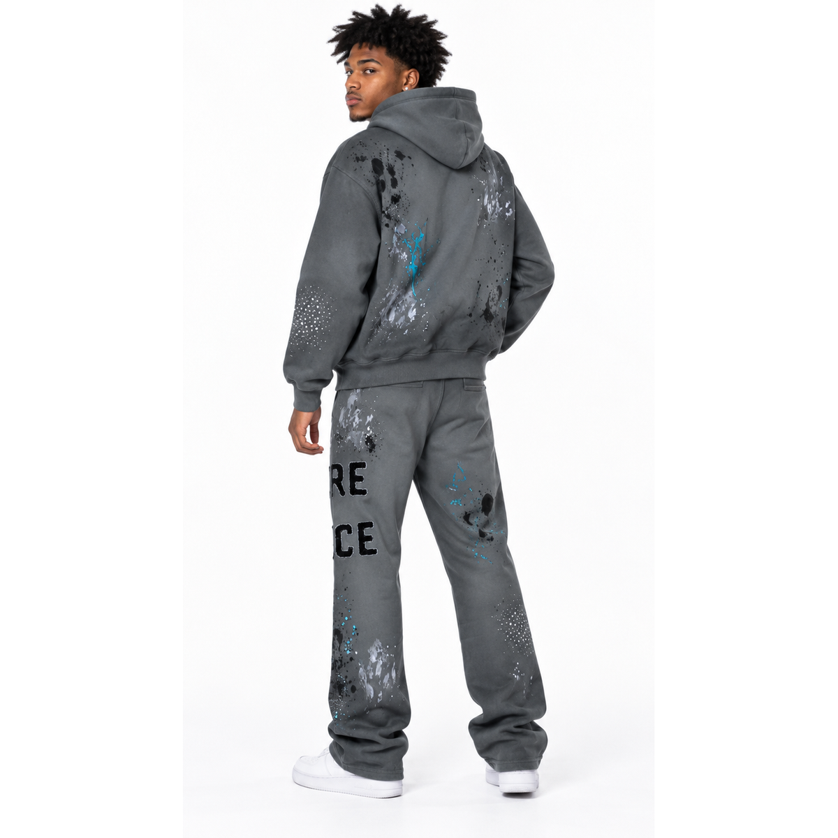 Rare peace distressed logo hoodie by RARE PEACE
