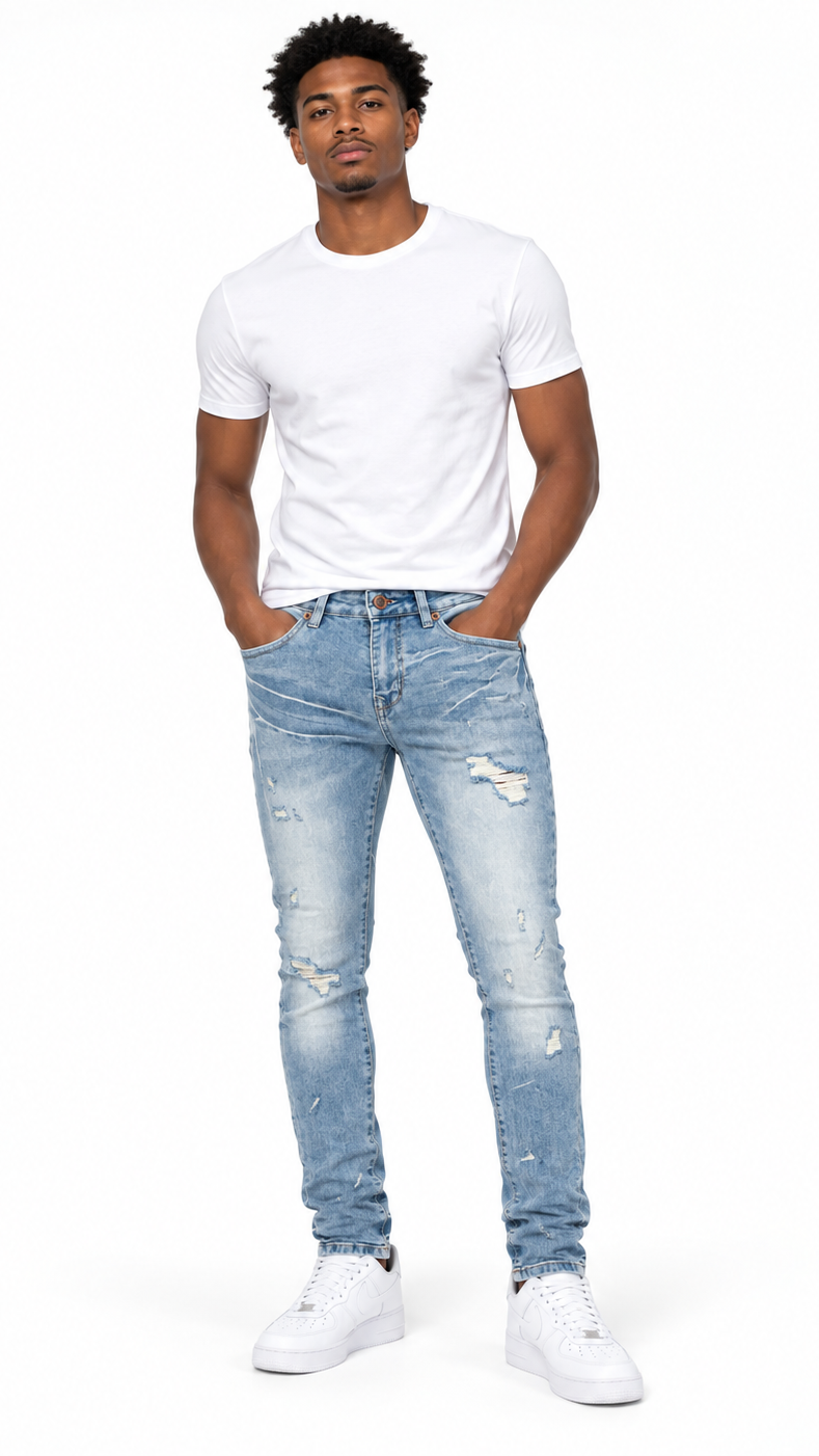 Focus r&r distressed skinny denim by FOCUS