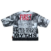 First row 3/4 sleeve cropped mini terry t-shirt - T-SHIRT