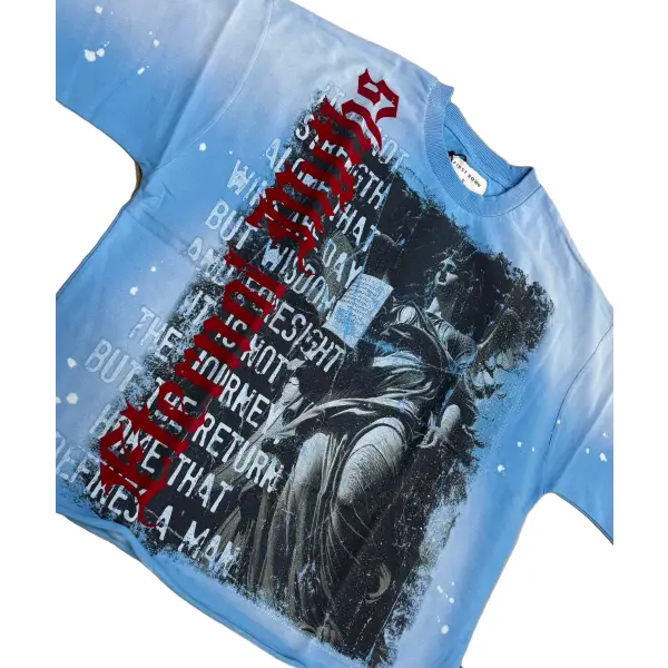 First row 3/4 sleeve cropped mini terry t-shirt - T-SHIRT