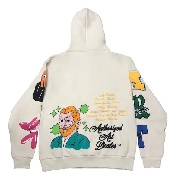 first row art dealer graphic hoodie - HOODIE