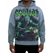 First row graphic rhinestone pullover hoodie - HOODIE