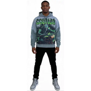 First row graphic rhinestone pullover hoodie - HOODIE