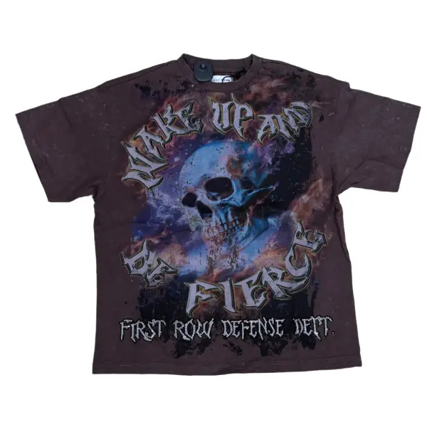 First row skull galaxy t-shirt - T-SHIRT