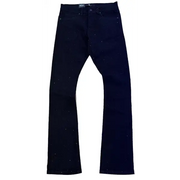 Focus allover distress rhinestone stacked denim - DENIM