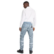 Focus cargo distressed coated stacked denim - DENIM