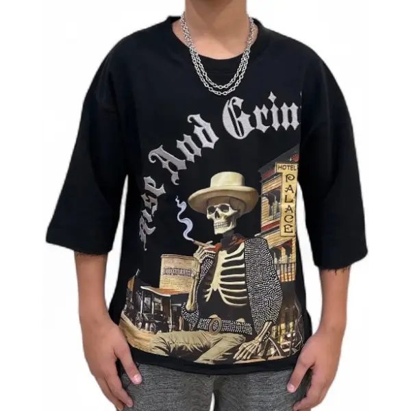 Focus cowboy rhinestone t-shirt - T-SHIRT