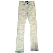 Focus distressed flare denim - DENIM