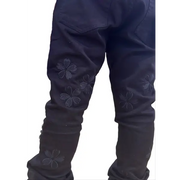 Focus embd rhinestone stacked denim - DENIM