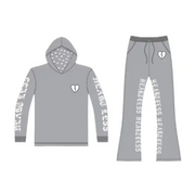 Focus heartless stacked sweatsuit - LARGE / H.GRY - SWEATSUITS