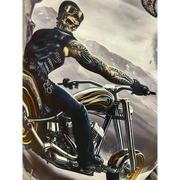 Focus hell rider garment dye hoodie - HOODIE