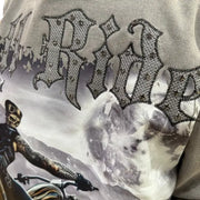 Focus hell rider garment dye hoodie - HOODIE