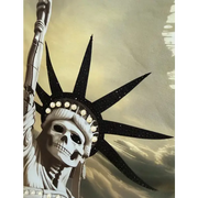 Focus liberty rhinestone crop hoodie - HOODIE