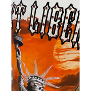 Focus liberty rhinestone crop hoodie - HOODIE