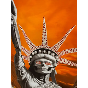 Focus liberty rhinestone crop hoodie - HOODIE