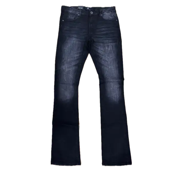 Focus premium clean stacked denim - 29W/32L / BLK.WASH - DENIM