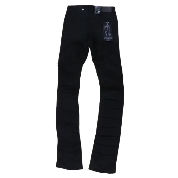 Focus ripped and repair stacked denim - DENIM