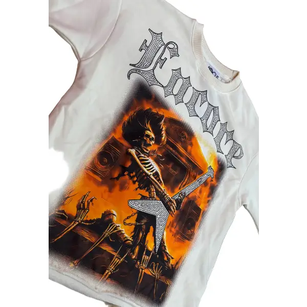 Focus rockstar rhinestone t-shirt - T-SHIRT