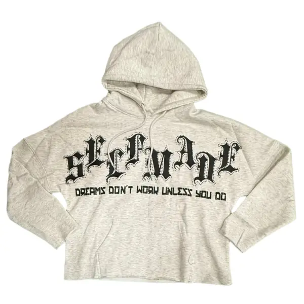 Focus self made crop hoodie - HOODIE