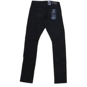 focus slit repaired backing denim - DENIM