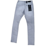 focus slit repaired backing denim - DENIM