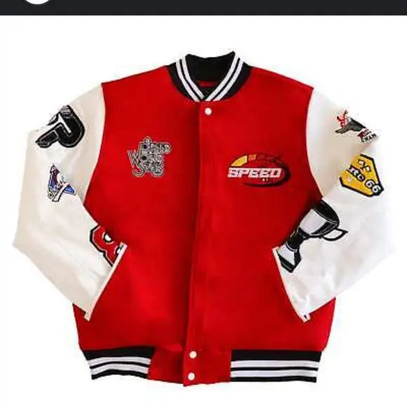 focus speed varsity jacket - SMALL / RED - JACKET