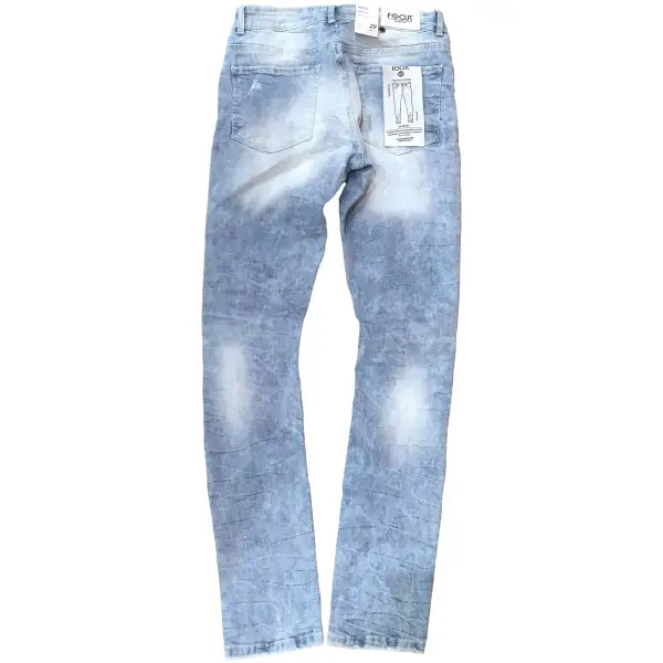 Focus teared distressed denim - DENIM