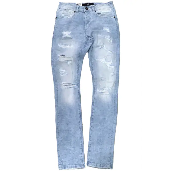 Focus teared distressed denim - DENIM