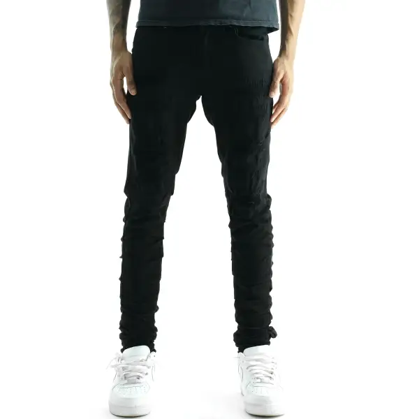 Focus Teared Skinny Stacked Denim - City Swag USA 