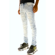 Focus teared skinny stacked denim - DENIM