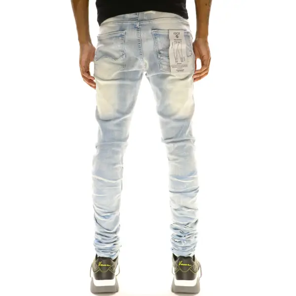 Focus teared skinny stacked denim - DENIM