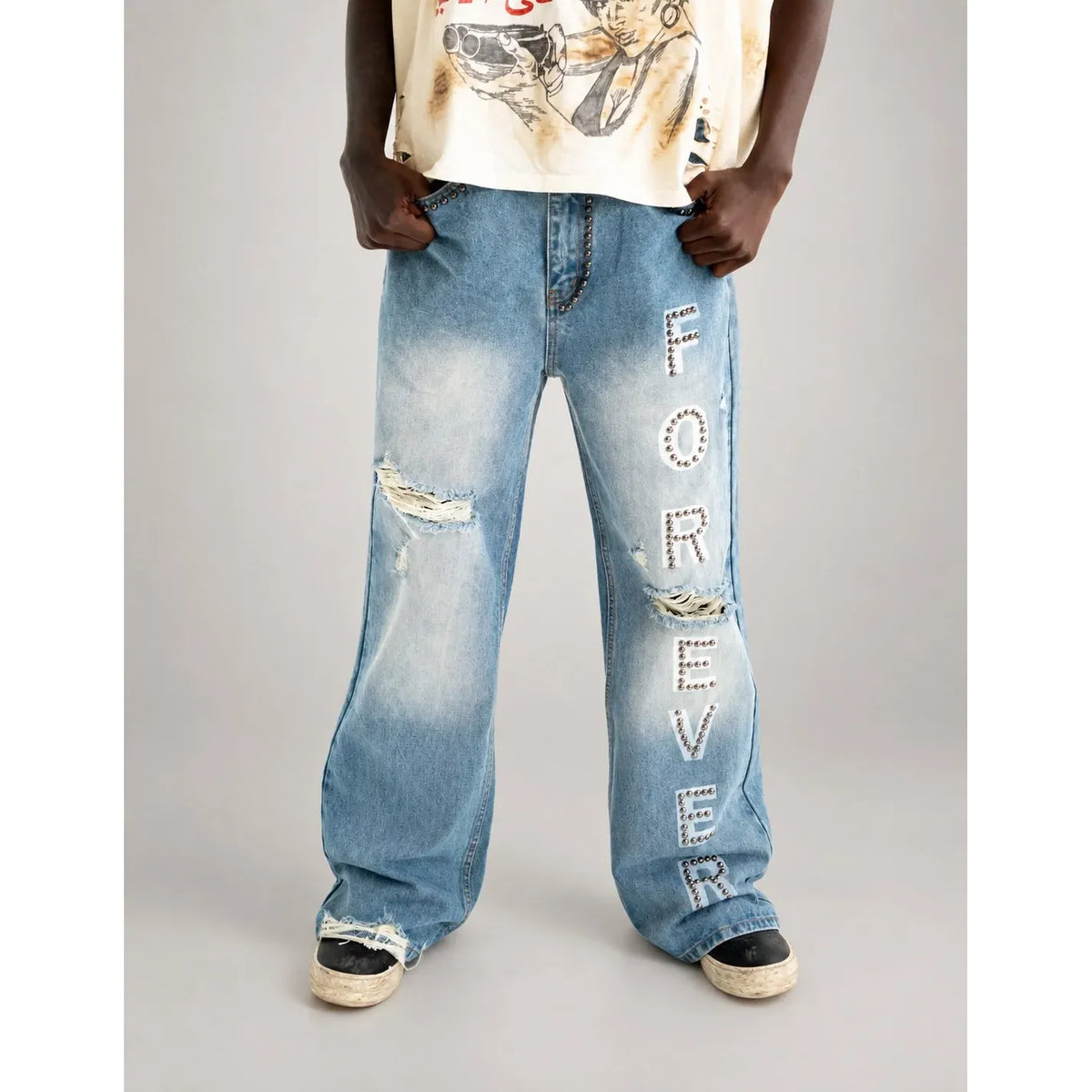 Forever hungry flared denim - DENIM - Cityswagusa.com
