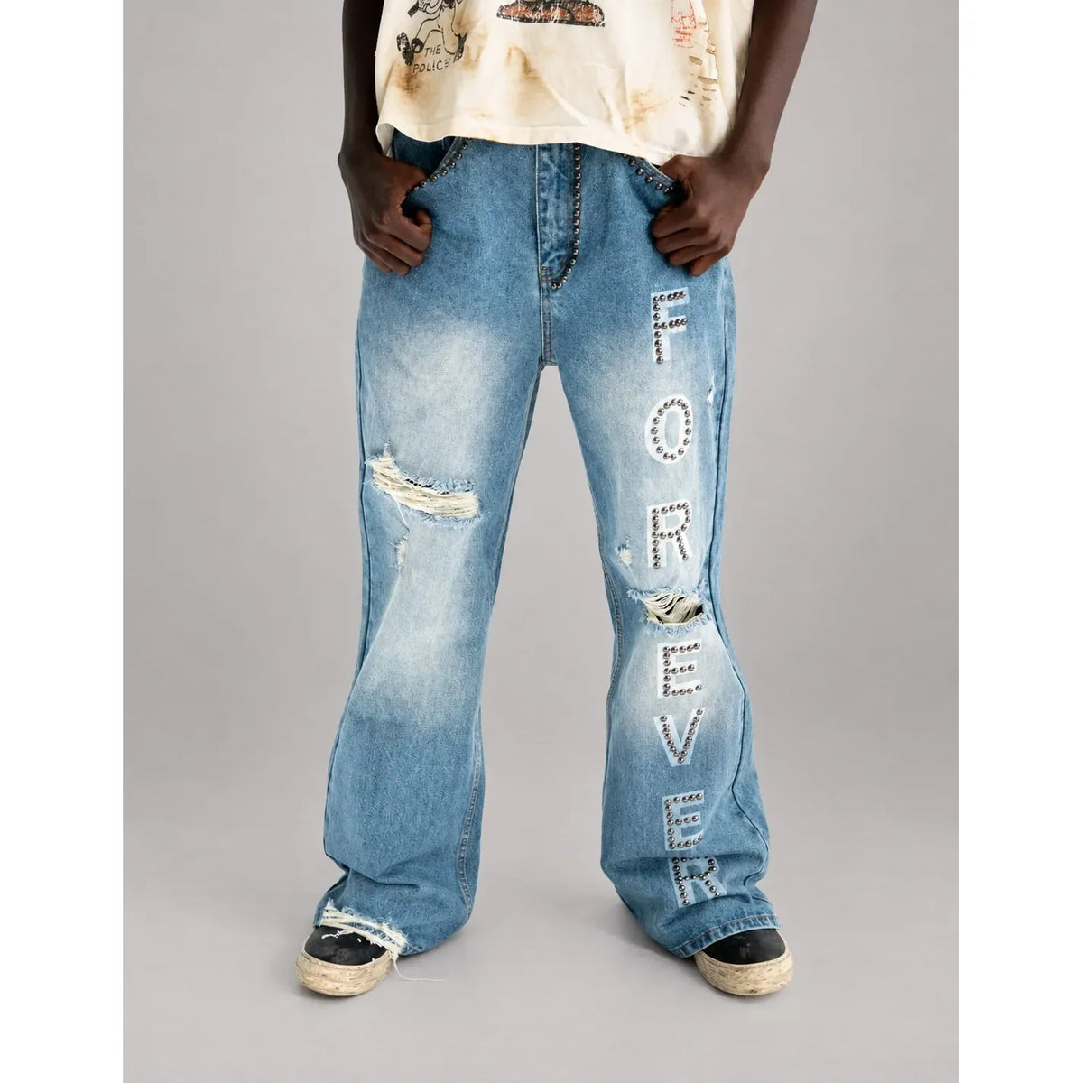 Forever hungry flared denim - DENIM - Cityswagusa.com