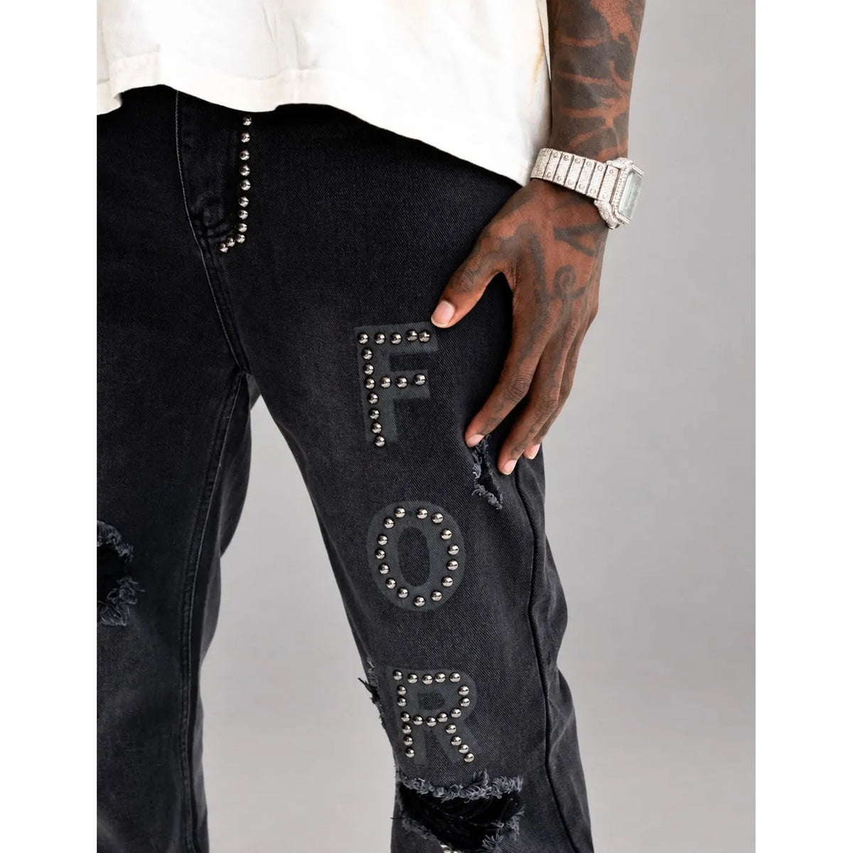 Forever hungry flared denim - DENIM - Cityswagusa.com