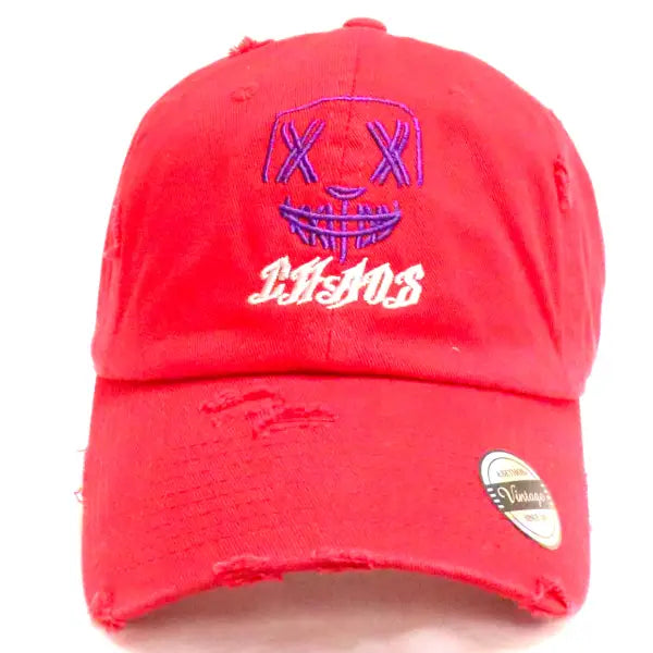 Fs chaos mask dad hat - OSFA / RED - HATS