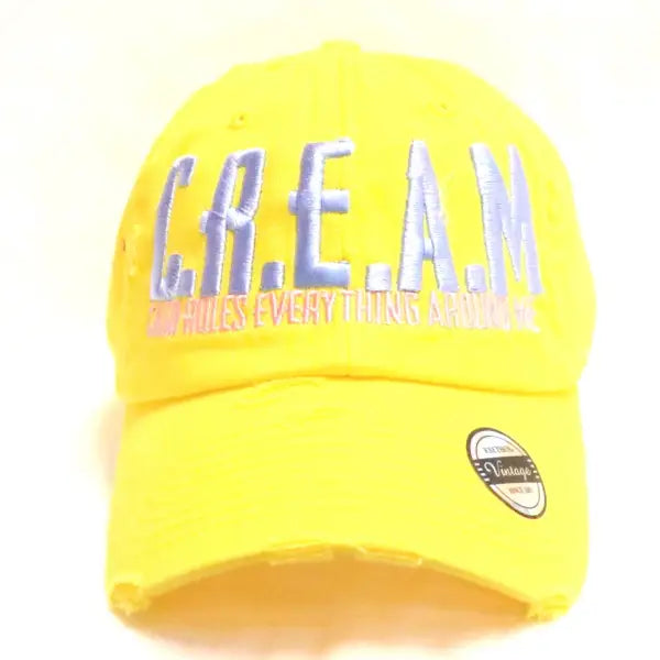 Fs cream dad hat - OSFA / YELLOW - HATS