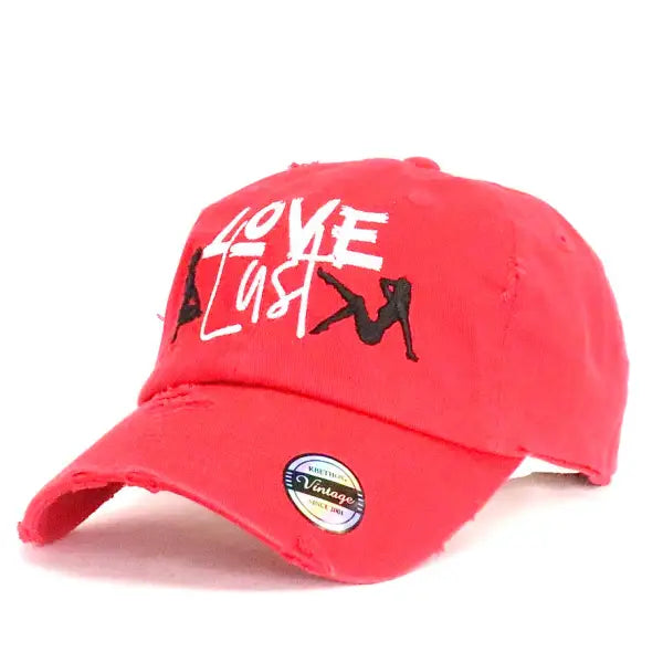 Fs love lust dad hat - OSFA / RED - HATS