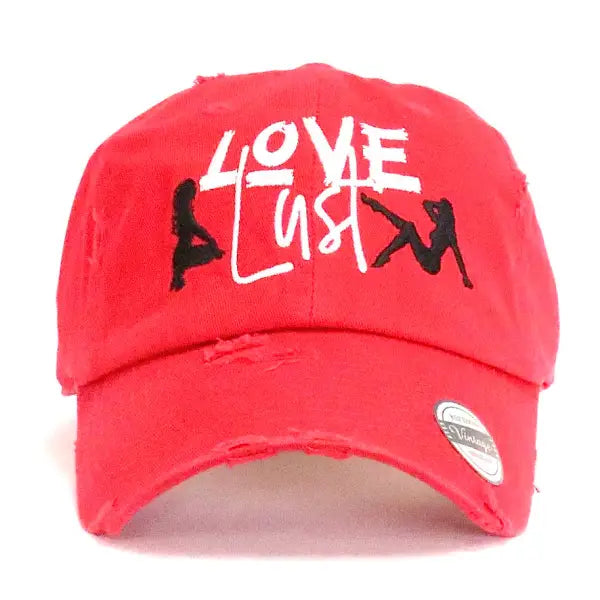 Fs love lust dad hat - OSFA / RED - HATS