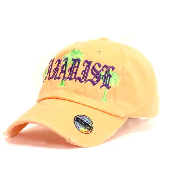 Fs paradise palm trees dad hat - OSFA / PEACH - HATS