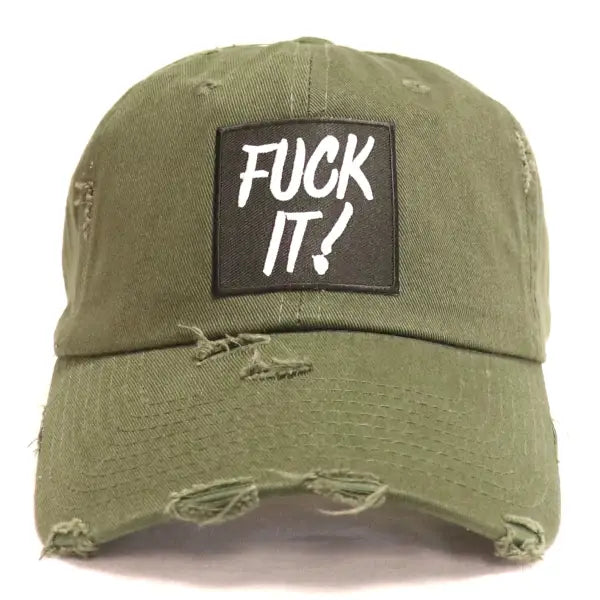 Fu** It Dad Hat - Unapologetic Trendy Hat for Bold Fashion - OSFA / OLIVE - HATS