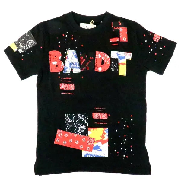 Fwrd bandit patchwork t-shirt - MEDIUM / BLACK - T-SHIRT