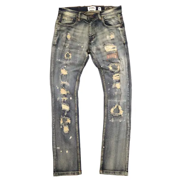 Fwrd busted repaired denim - 40W/34L / VINTAGE - DENIM