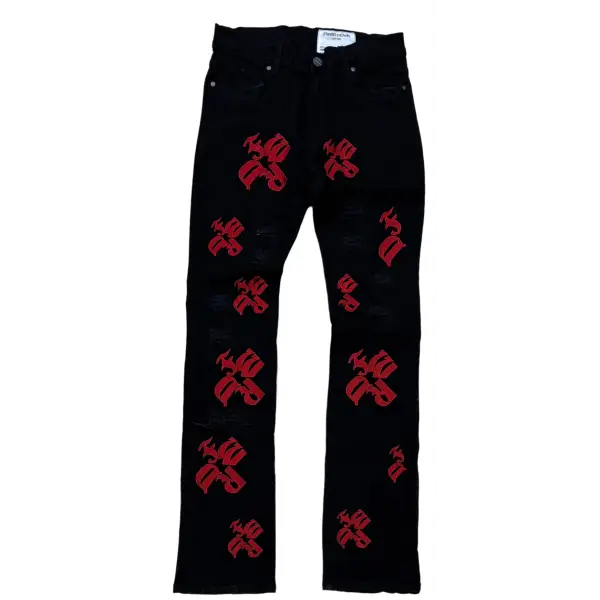 Fwrd embossed logo straight fit denim - DENIM